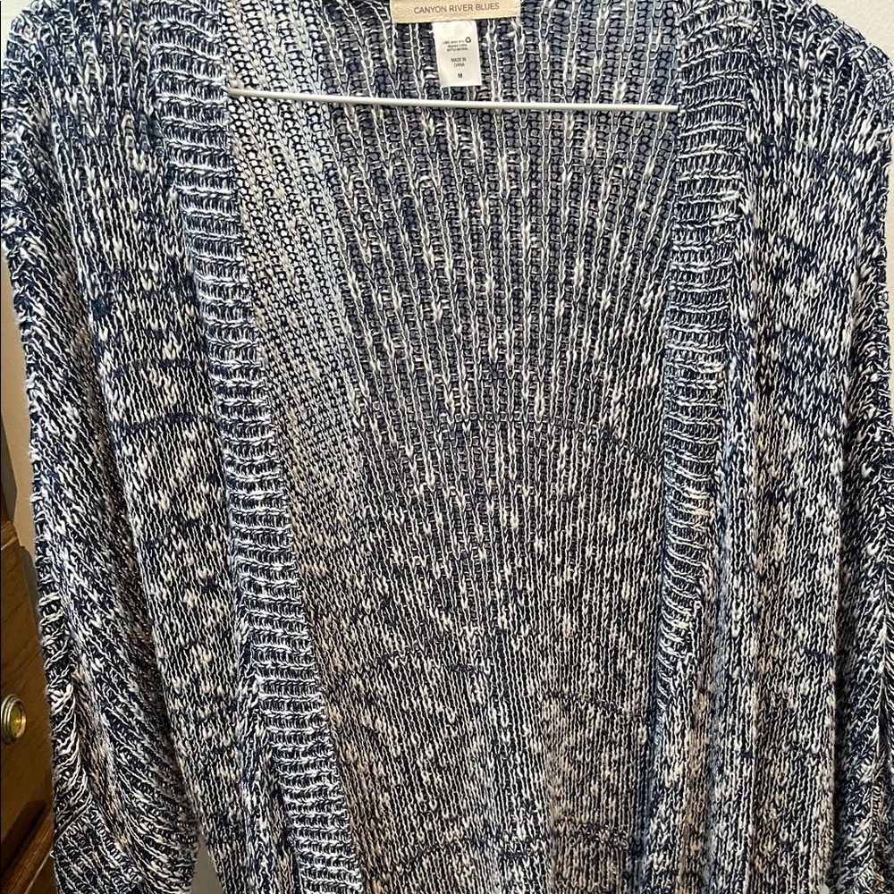 Navy 3/4 sleeve long sweater